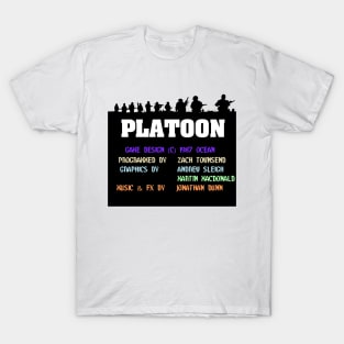 Platoon C64 Credits Screen (For Light Colors) T-Shirt